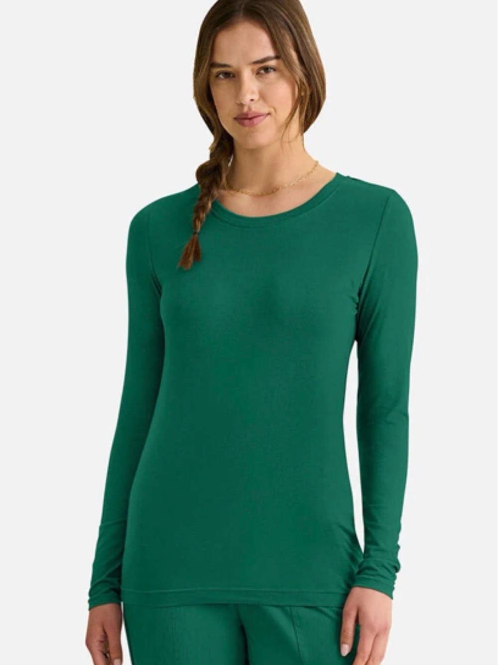 Hunter Green long sleeve perfect for under scrubs